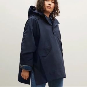 Everlane The ReNew Poncho in Navy